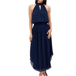 NWT RAMY BROOK Sleeveless Halter Star Detail Elastic Waist Dress Size Medium